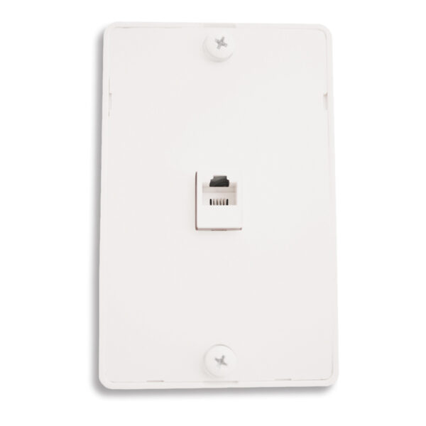 Quest Technology Telephone Single-Gang Wall Plate - White - Rj11 (6P4C) - Kitchen Mount NTP-4402 - Quest
