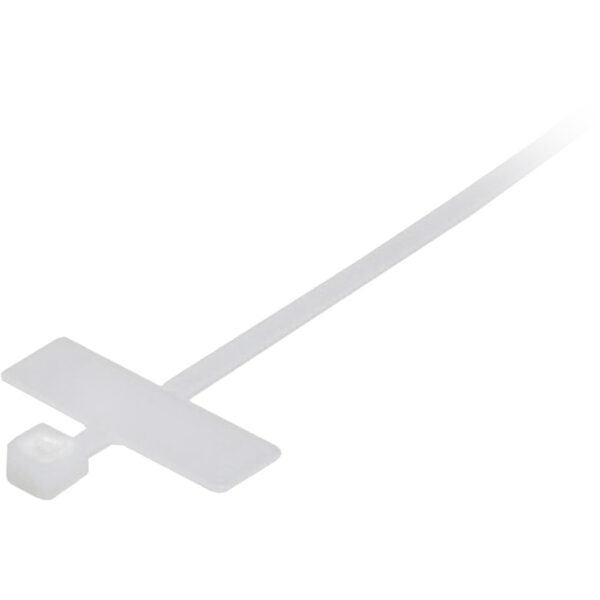 Quest Technology 50Lb. Nylon Cable Tie, Marker Style, 100Pk,  4", Natural NWT-4210 - Quest