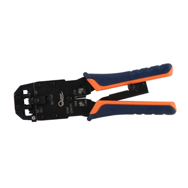 Quest Technology Modular Ratchet Crimp Tools - Universal - Rj11/12/45 TEL-6020 - Quest