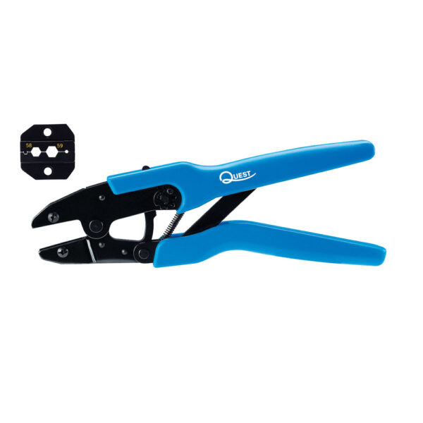 Quest Technology Coax Ratchet Crimp Tool - .255″/.213″/.068″ For 3Pc Bnc/Tnc On Rg-58 TRF-3000 - Quest
