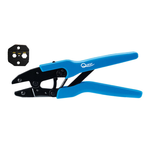 Quest Technology Coax Ratchet Crimp Tool - .305″/.228″/.068″ For 2Pc Bnc/Tnc On Rg-58/59/62 TRF-3001 - Quest