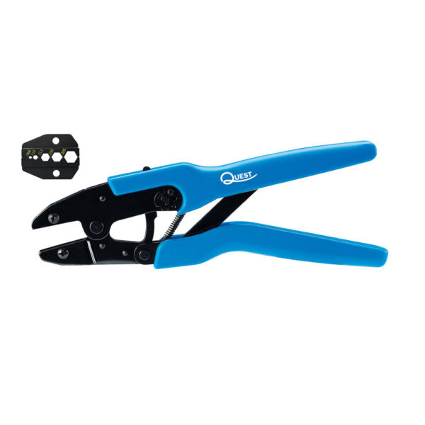 Quest Technology Coax Ratchet Crimp Tool - .325″/.255″/.213″/.110″/.068″ (Universal) TRF-3060 - Quest