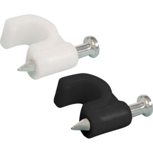Quest Technology Cable Clip W/Nail, 100Pk - Black, Rg-6 VCC-2102 - Quest