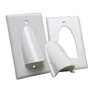 Quest Technology Bulk Cable Wall Plate - White - Single-Gang VHT-8101 - Quest