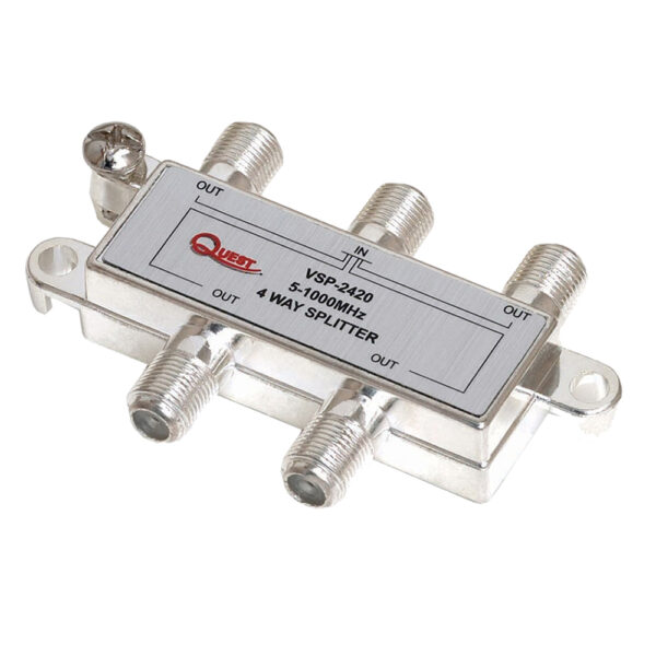 Quest Technology Cable Tv Digital Horizontal Splitter - 1Ghz - 4 Way VSP-2420 - Quest