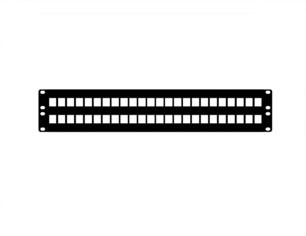 2U 48 Port Blank Keystone Patch Panel - Welded