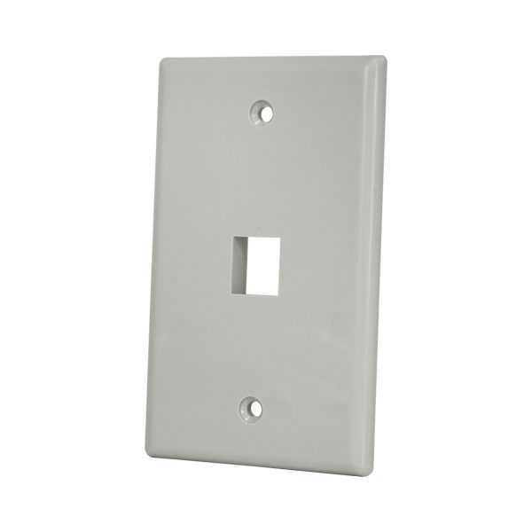 Twisted-Pair Systems - Work Area - Keystone Wall Plates and Brackets - Wall Plates - 1 Port Wall Plates