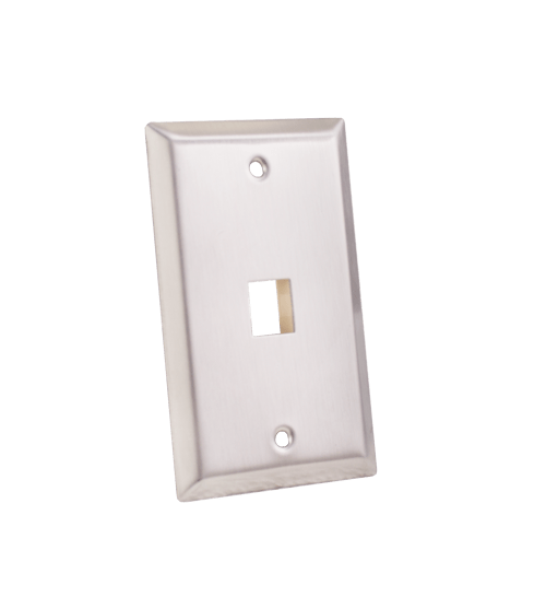 Twisted-Pair Systems - Work Area - Keystone Wall Plates and Brackets - Wall Plates - 1 Port Wall Plates