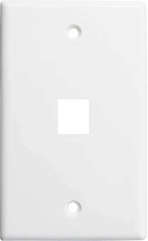 Twisted-Pair Systems - Work Area - Keystone Wall Plates and Brackets - Wall Plates - 1 Port Wall Plates