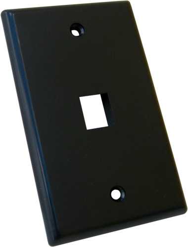 Twisted-Pair Systems - Work Area - Keystone Wall Plates and Brackets - Wall Plates - 1 Port Wall Plates