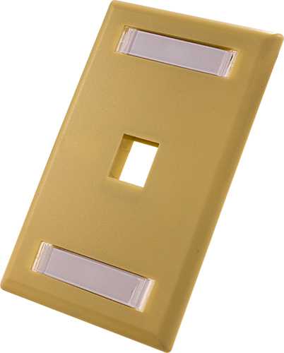 Twisted-Pair Systems - Work Area - Keystone Wall Plates and Brackets - Wall Plates - 1 Port Wall Plates
