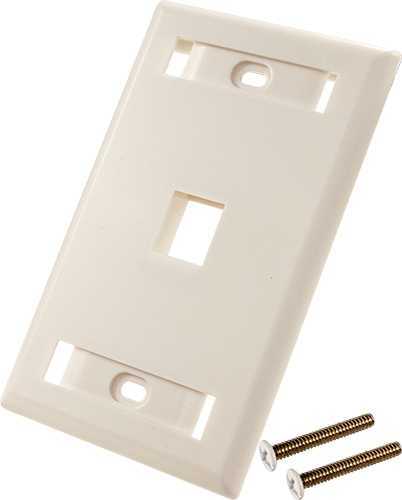 Twisted-Pair Systems - Work Area - Keystone Wall Plates and Brackets - Wall Plates - 1 Port Wall Plates