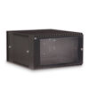 6U LINIER® Swing-Out Wall Mount Cabinet - Glass Door