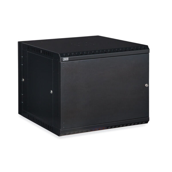 9U LINIER® Swing-Out Wall Mount Cabinet - Solid Door