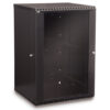 18U LINIER® Fixed Wall Mount Cabinet - Glass Door