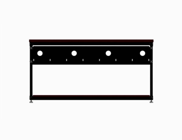 (Part Number: 5000-3-304-60) - 60" Performance 300 Series® LAN Station - African Mahogany - Image 5