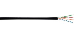 Cable Copper Cable - 24AWG Copper Cable - 4 Pairs Copper Cable - U/UTP Copper Cable - Unshielded Twisted Pair Copper Cable - Black Cable