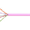Genspeed Category 6 cables Copper Cable - U/UTP Copper Cable - Unshielded Twisted Pair Copper Cable - Length 1000 ft. Copper Cable - 4 Pair Copper Cable - Solid Copper Cable - Pink Cable