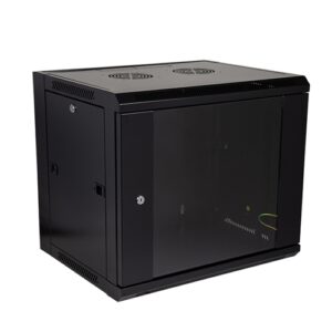 Single Fixed Wall Mount Cabinet With Mesh Door, 12U