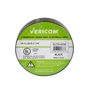 Commercial Electrical Tape Blk 3/4" x 60 ft
