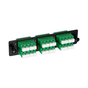 LC Adapter Panel, 6 LC Quad Adapters, 24 Fiber SM (APC)