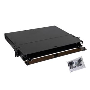 1RU Rack Mount Fiber Enclosure, 3-Slots, LGX Type, Empty, 72 Splice Trays