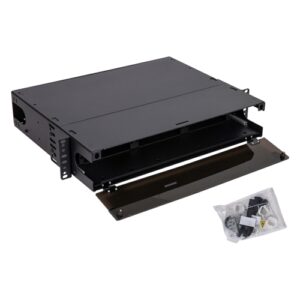 2RU Rack Mount Fiber Enclosure, 6-Slots, LGX Type, Empty, 144 Splice Trays