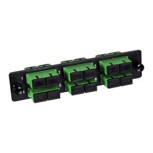 SC Adapter Panel, 6 SC Duplex Adapters, 12 Fiber SM (APC)