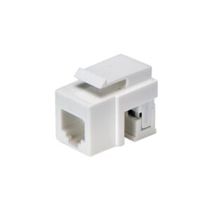 Keystone Jack CAT3 RJ14 Unshld White 90°