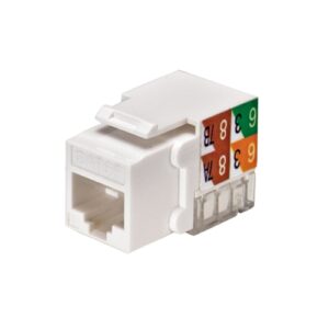 Keystone Jack CAT5e RJ45 Unshld Ivory 90°