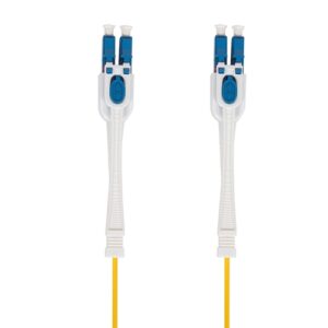 Push-Pull OS2 LC/UPC - LC/UPC Single Mode Duplex Fiber Optic Patch Cable - 3m