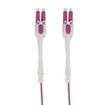 Push-Pull OM4 LC/UPC - LC/UPC Multi Mode Duplex Fiber Optic Patch Cable - 7m