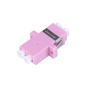 LC-UPC Multi Mode OM4 Duplex Adapter, Magenta
