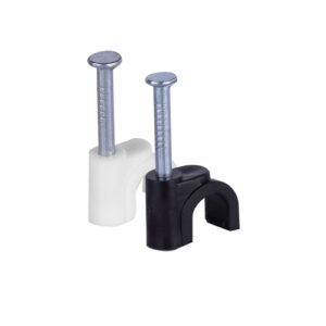Cable Clip 1/2" Depth Nail Single White 100/bag