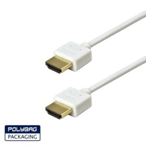 HDMI Thin 32AWG Gold-Plated Eth 10ft White