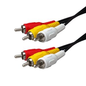 AV 2.7mm 3RCA 6ft Black
