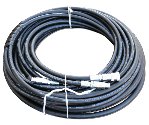 (SKU: 103-130208001) - 5 m hydraulic extension hose - flat nose coupling - Duct Rod Blowers for Fiber Cable Installation - USA-Built Blowing Systems - Fiber Optic Duct Blowing Machines - FTTH - FTTH Blowers - Fiber to the Home - Fiber to the Home Blowers - Fremco
