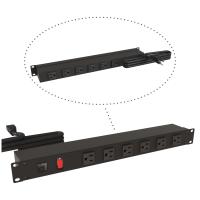 19-inch Rack Mount Outlet Strip, 15A, 12 Outlets, 15 ft cord, Black - Rack Mount Basic PDU (1583 Series)