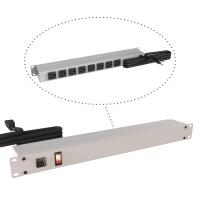 19-inch Rack Mount Outlet Strip, 15A, 8 Outlets, 6 ft cord, Gray - Rack Mount Basic PDU (1583 Series)