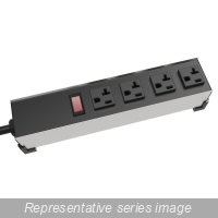 20A 4 OUTLET LIGHT 15' TW LCK - Heavy Duty Industrial Outlet Strip (1589 Series)