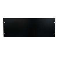 4U FLAT ALUMINUM RACK PANEL - Black - Aluminum Rack Blanking Lightweight Rack Panels (PBPA Series)