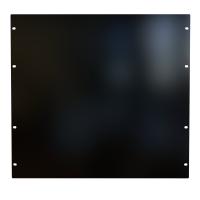 10U FLAT STEEL RACK PANEL - Black - Steel Rack Blanking Panels 14-Gauge Solid Rack Filler Panels (PBPS Series)