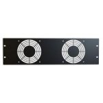 3U 19 GRILL PANEL FOR 2X120MM - Rack Mount Fan Cooling Panel for Active Ventilation (PPFP Series)