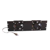 Fan Panel Assembly, 3U, 2 Fans - Steel/Black - Fan Panel Assembly (PPG Series)