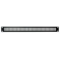 1U SLOTTED STEEL VENTED PANEL - Black - Slotted Steel Rack Panels 14-Gauge High Airflow Rack Panels (PVSS Series)
