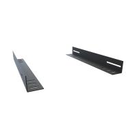 Equipment support angles (pair) - 15" - Steel/Black - Heavy Duty Rack Support Angle Reinforced Steel (200 lb Capacity) (RASA Series)