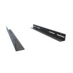 Equipment support angles (pair) - 21" - Steel/Black - Heavy Duty Rack Support Angle Reinforced Steel (200 lb Capacity) (RASA Series)