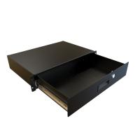 2U 12D LOCKING DRAWER - Black - Rack Mount Locking Storage Drawer (RDRW Series)
