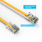 0.5Ft CAT6 UTP Ethernet Network Non Booted Cable Yellow - Image 2