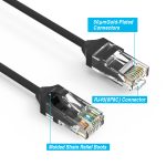 10Ft CAT6 28AWG Slim Ethernet Network Cable Black - Image 4